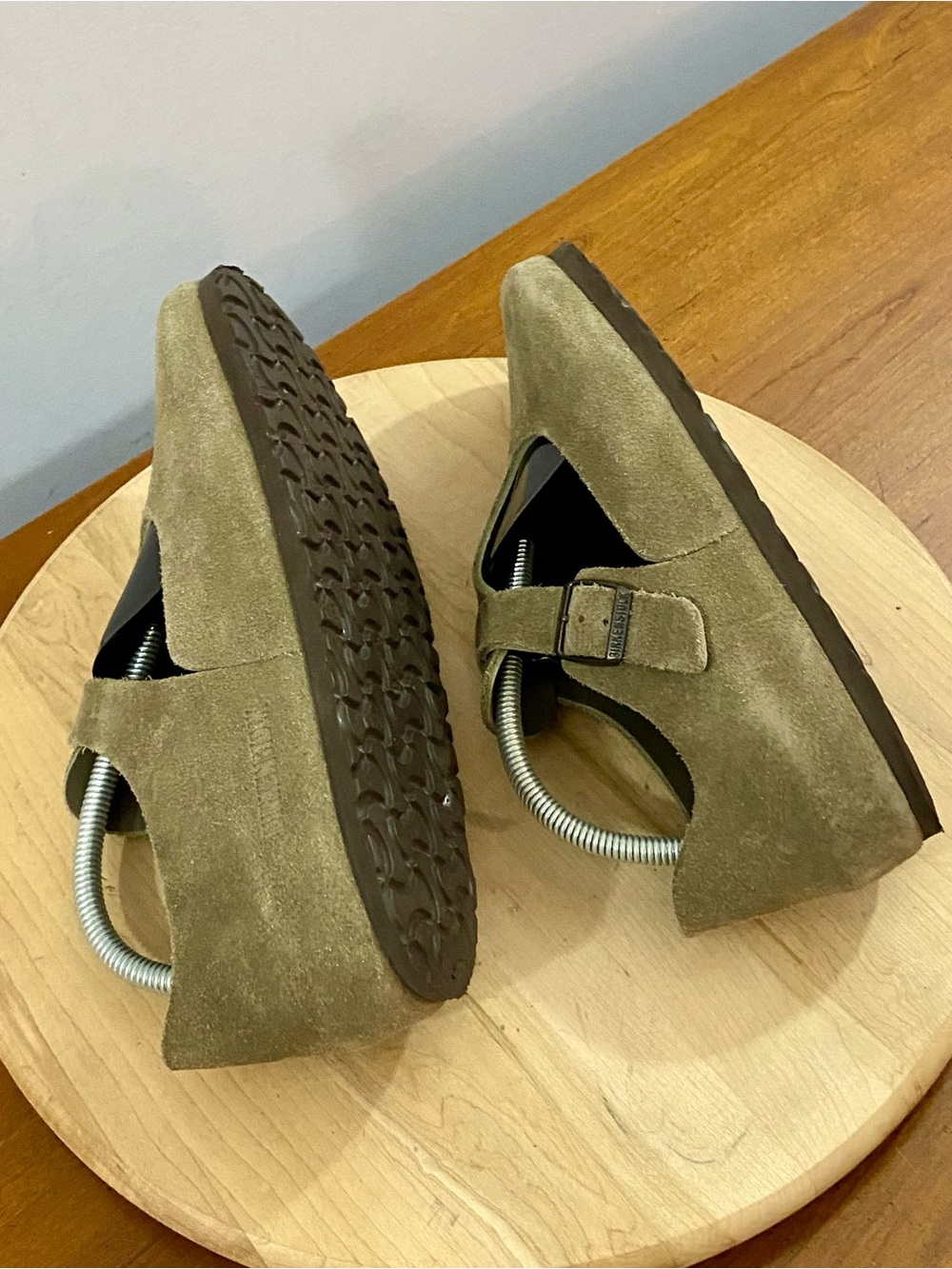 Birkenstock London Taupe Suede Clogs Shoes Loafers Mules Women’s Sz Sz 9-9.5 - Picture 10 of 14
